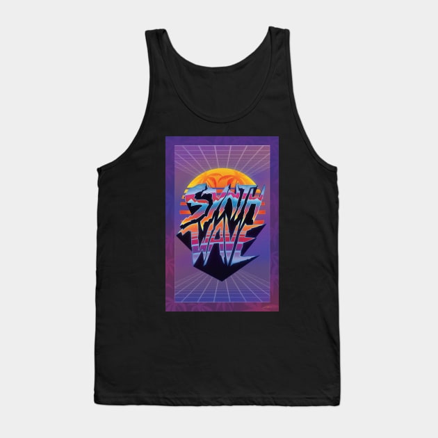 "Synthwave 2.0" 1980's Outrun style poster Tank Top by Jamieferrato19